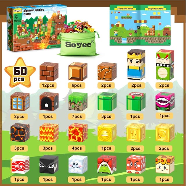 Thumbnail 5 de Soyee Magnetic Blocks: Build Mine World 1" Cubes
