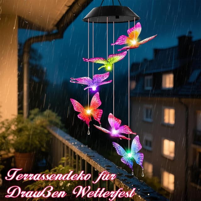 Thumbnail 2 de Osterdeko Solar Windspiel Schmetterling