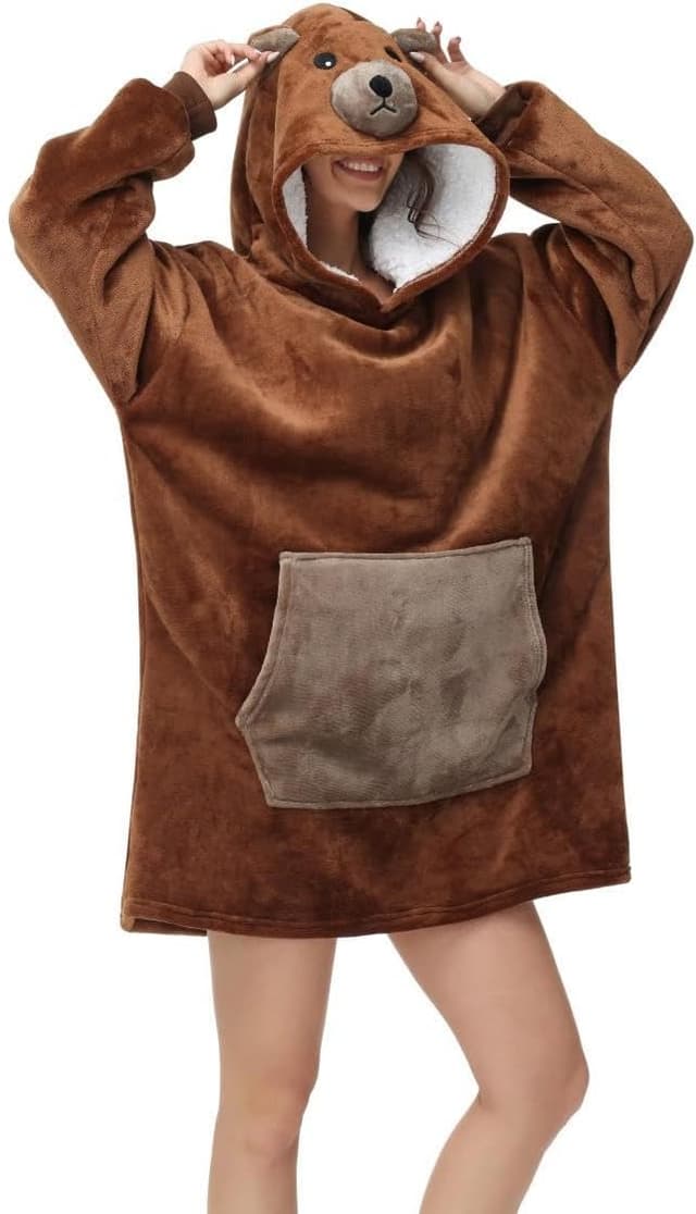 Detalle 2 de chuangminghangqi Kuscheldecke Hoodie Groß