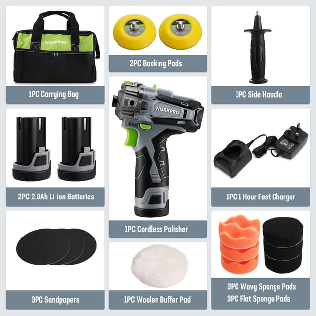 Thumbnail 6 de WORKPRO 12V Cordless Mini Polisher