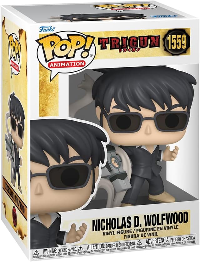 Detalle de Funko Pop Trigun Nicholas D. Wolfwood 9,5 cm