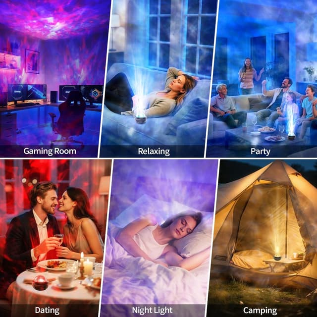 Thumbnail 6 de Fokky Galaxy Projector Sensory Lights with Remote Control – Ocean Wave Light, 7 Colours for Kids and Adults