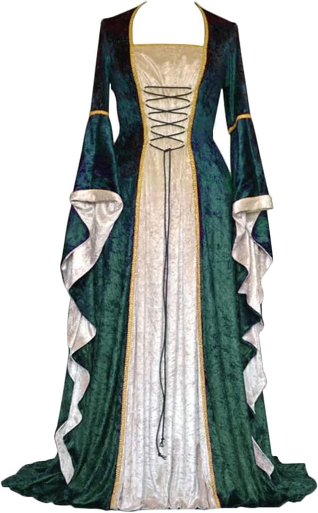 Imagen de Vestido medieval verde 2XL Feynman en OfertitasTOP