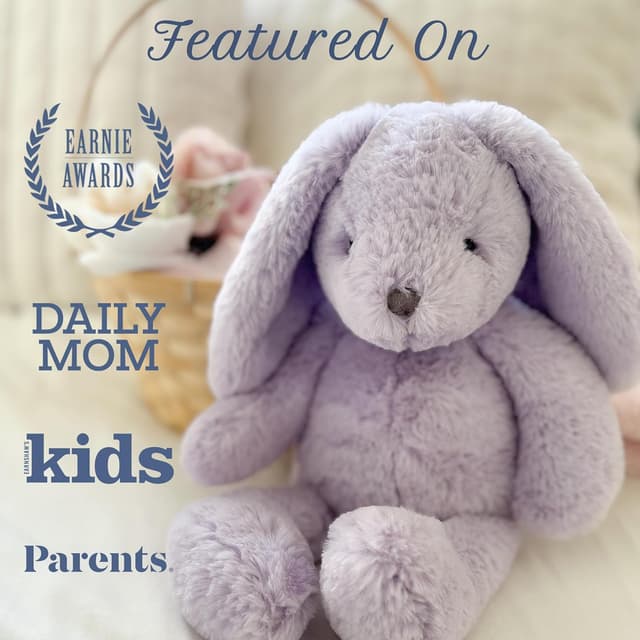 Detalle de Mon Ami Heather Heather Bunny 13-Inch Lavender Rabbit Plush Toy