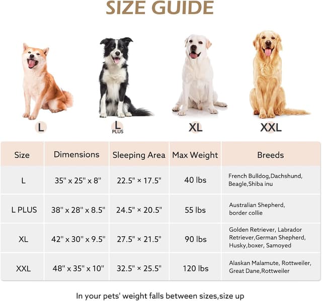 Thumbnail 5 de JOEJOY XL Orthopedic Dog Bed 107x76x24 cm