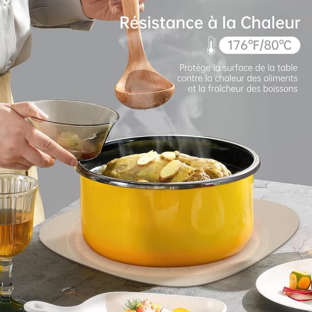 Thumbnail 1 de KitchenBoss Set de Table Lavable Gris Beige 40x30 cm