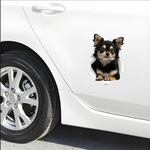 Detalle de Chihuahua Auto-Aufkleber 22 cm 3D Durchbruch-Effekt