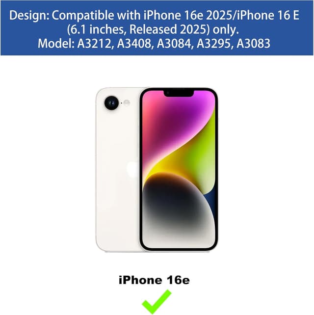 Detalle de Ailiber iPhone 16e Belt Clip Case Holster with Screen Protector (Swivel Kickstand, Black)