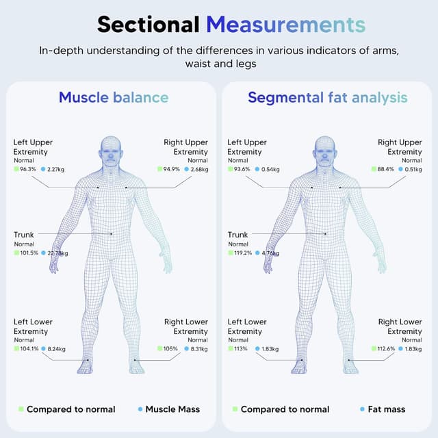 Detalle de arboleaf Smart Scale 8-electrode body composition scale (8 user profiles, Bluetooth, 180kg/400lb)