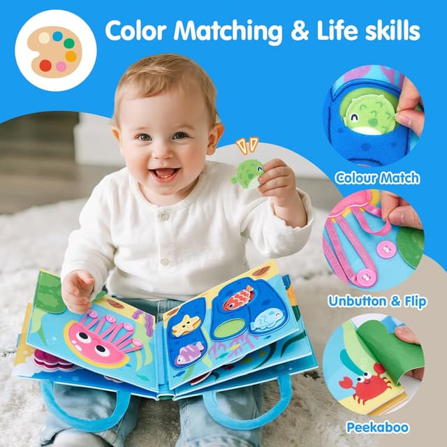 Detalle 2 de hahaland Ocean Felt Busy Book 1+ year