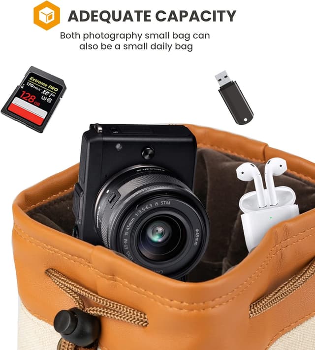 Detalle de TARION Lens Bag Canvas 21x13x12cm