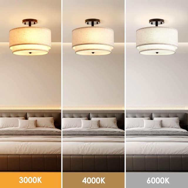 Thumbnail 2 de 12.6" Semi Flush Mount Ceiling Light