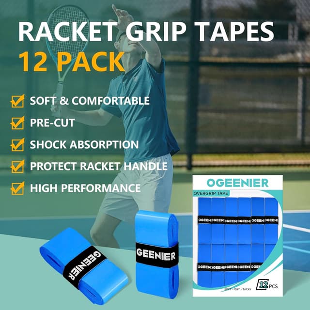 Detalle de Ogeenier Ogeenier, lot de 12 grips de tennis