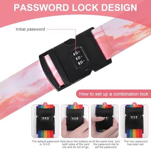 Thumbnail 4 de Sangles pour valises, lot de 1, rose ⚙