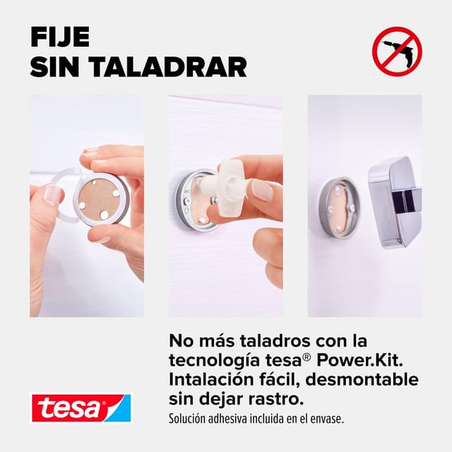 Thumbnail 3 de tesa Toallero Elegant 🧻 Montaje autoadhesivo en metal cromado