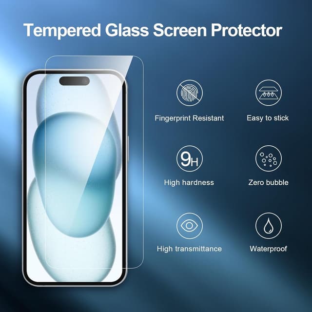 Detalle 2 de NEW'C Screen Protector for iPhone 16 6.1-inch