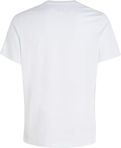 Detalle de Tommy Jeans Camiseta de manga corta TJM Original Slim Fit en blanco (Classic White), talla S