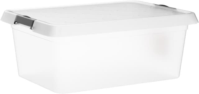 Detalle de ATHLON TOOLS 4x 12,5 L Aufbewahrungsboxen mit Deckel (transparent, lebensmittelecht, stapelbar)