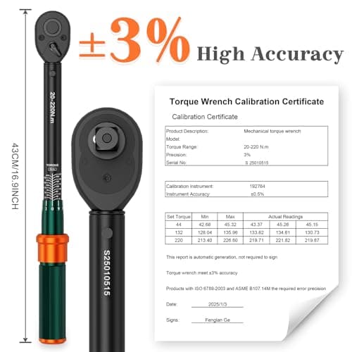 Detalle 2 de NADOKHI llave dinamométrica 1/2 20-220 Nm