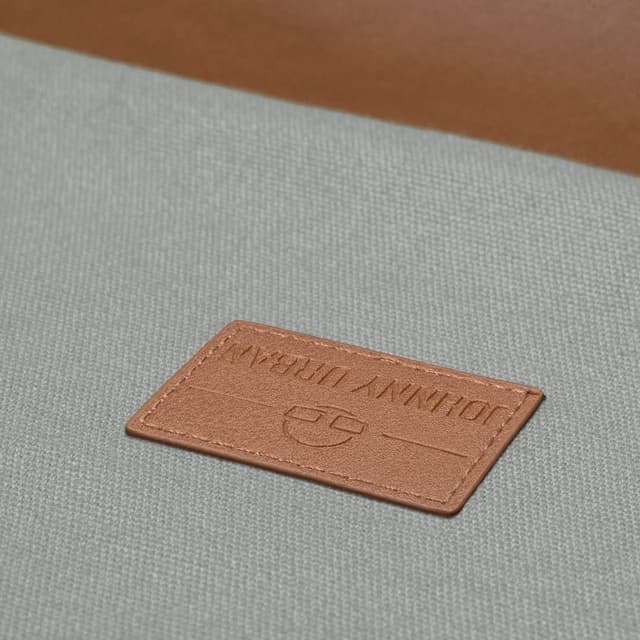 Detalle de Johnny Urban Luke Turnbeutel mit Kordelzug – grau-braun, Baumwoll Canvas, mit Innenfach