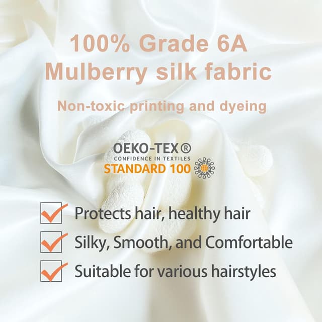 Thumbnail 6 de Townssilk elastici per capelli in 100% seta di gelso (22 momme), grigio scuro e rosa, a righe – 2 pezzi