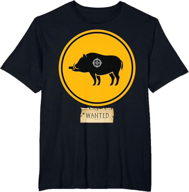 Detalle 2 de Maglietta caccia al cinghiale divertente