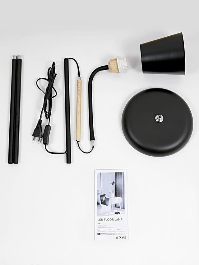 Detalle 2 de Lampada da terra orientabile E27 60W 159 cm