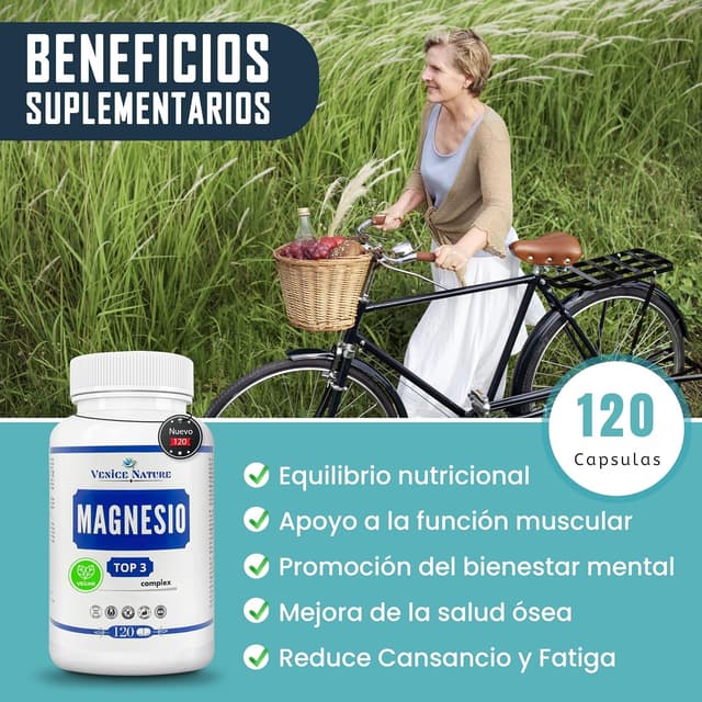 Thumbnail 4 de Venice Nature Magnesium Complex 🌿 120 Cápsulas Veganas