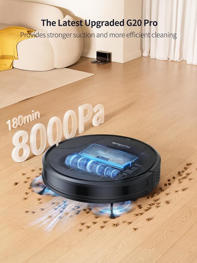 Detalle de HONITURE G20 Pro robot vacuum with 8000Pa