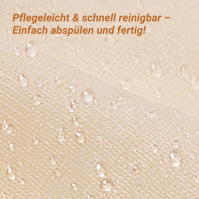 Thumbnail 6 de interGo Balkon Sichtschutz Balkonverkleidung 90x300 cm HDPE mit Ösen und Kordel (Creme)