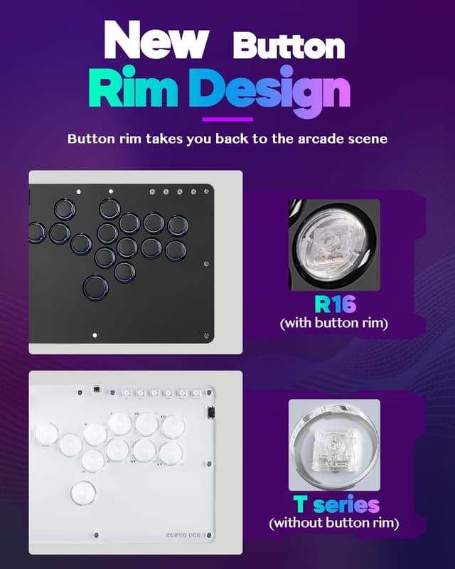 Detalle de Sehawei R16 Arcade Stick 16 Tasten