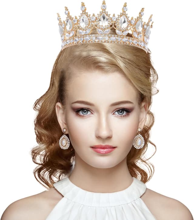 Thumbnail 5 de Vintage Braut Haarschmuck Krone 40 cm Geschenkbox