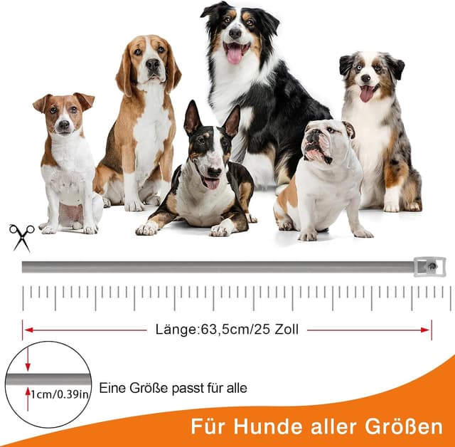 Detalle 2 de DEWEL Zeckenhalsband 63,5 cm für Hunde – 8 Monate Schutz