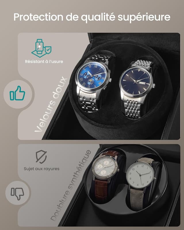 Thumbnail 5 de SONGMICS Boîte Remontoir Automatique 2 montres