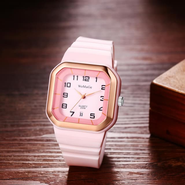 Thumbnail 1 de Avaner Quadratische Sportuhr aus Silikon mit Kalender – Herren & Damen Analog Quarz