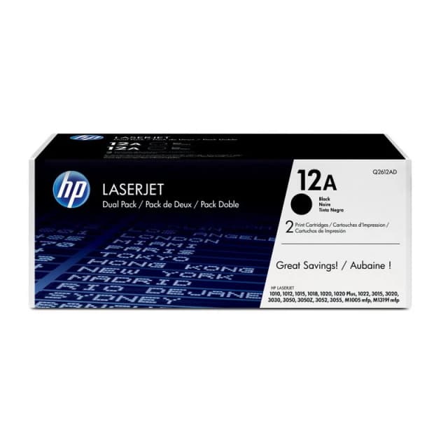Imagen de HP 12A Pack Ahorro Tóner Original LaserJet Negro 4.000 páginas en OfertitasTOP