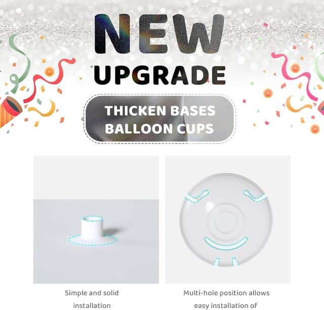 Thumbnail 3 de Balloon Arch Stand Set of 6 — 7 ft Balloon Decor 🎈