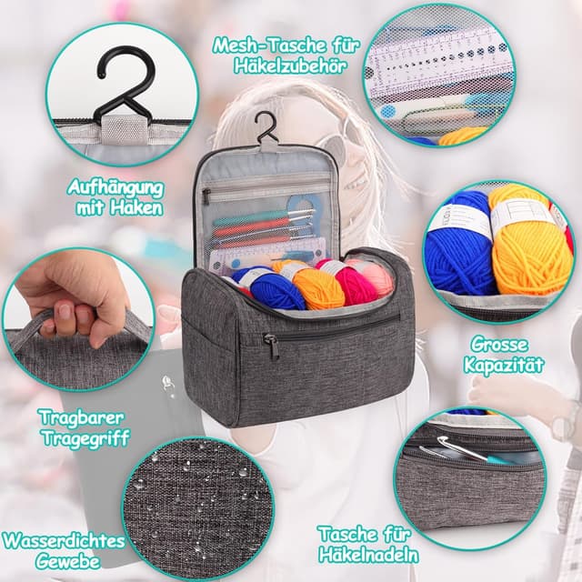 Detalle 1 de Coopay Häkelset 73-teilig für Anfänger