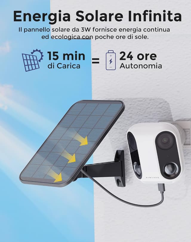 Detalle de VIRTAVO XM1 videocamera WiFi esterno 160°