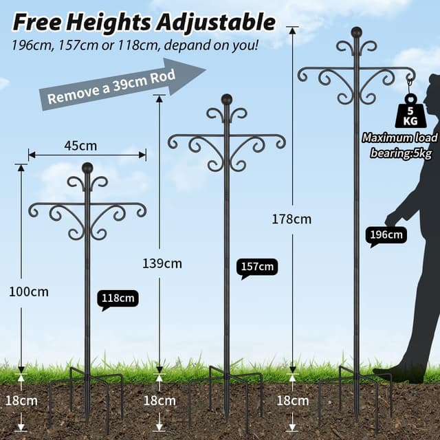 Detalle 2 de Bird Feeders Hanging Station 196cm