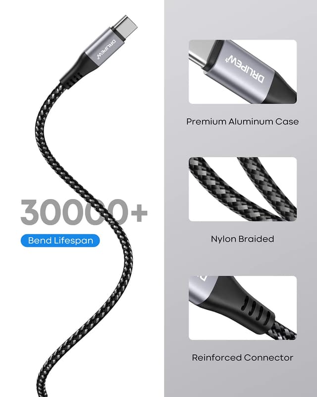 Thumbnail 3 de USB C Charger Cable 3 Pack 3M fast charging cable