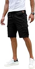 Detalle de Elegancity Herren Cargo Shorts – kurze Chino-Shorts mit elastischem Bund und 6 Taschen (S–XXL)