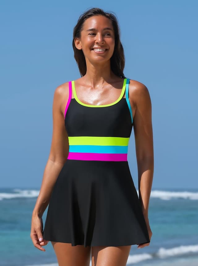 Detalle 1 de popvil Neon Tummy Control Swimsuit