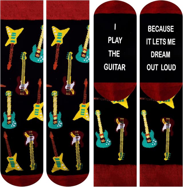 Thumbnail 5 de Belloxis Mens Socks 9-11 Multipack Guitar Socks