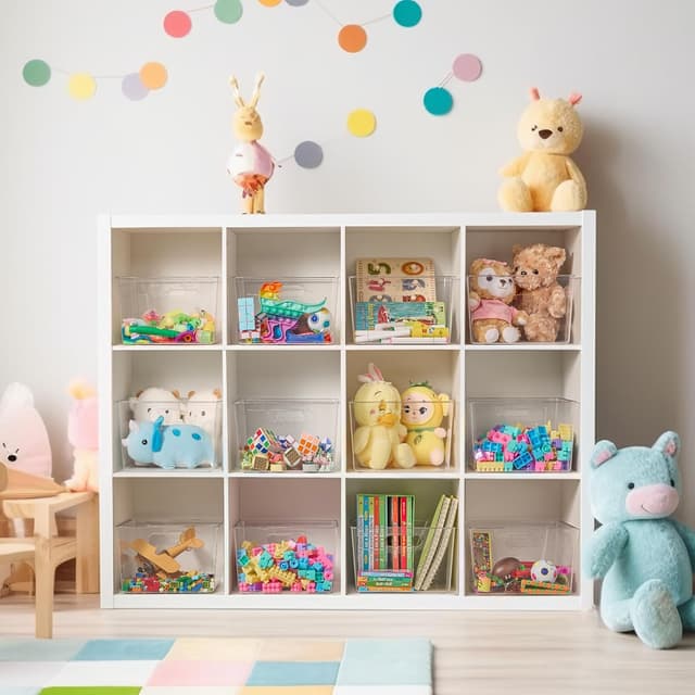 Thumbnail 2 de Vtopmart 4 Pack Clear Storage Bins 6.9in