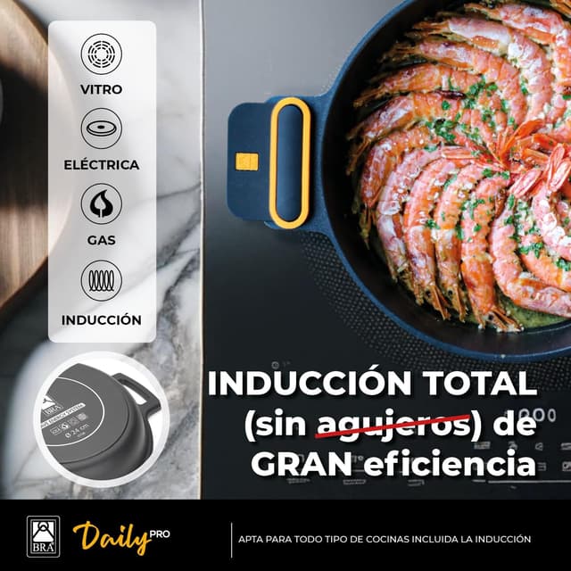 Thumbnail 4 de BRA Daily Pro Juego de 9 Piezas de Aluminio Fundido 🍳