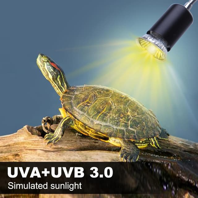 Thumbnail 5 de PewinGo Tortoise Heat Lamp UVA UVB Kit for Terrarium 2x50W 🌡