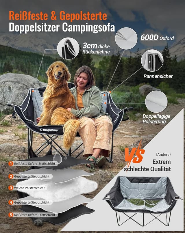 Thumbnail 4 de KingCamp Camping-Couch 300 kg