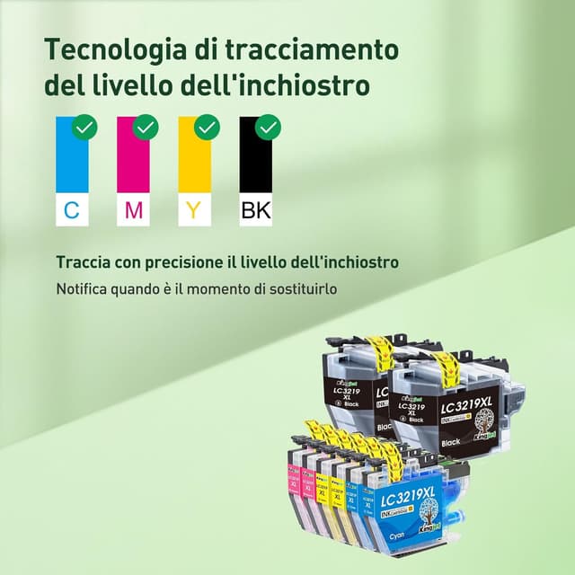 Detalle 2 de KINGJET LC3219XL Cartucce compatibili 8 Pack đź–¨