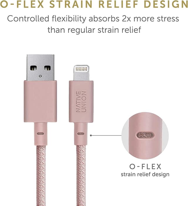 Detalle de Native Union Night Cable (10ft) – Ultra-strong MFi Lightning to USB charging cable for iPhone